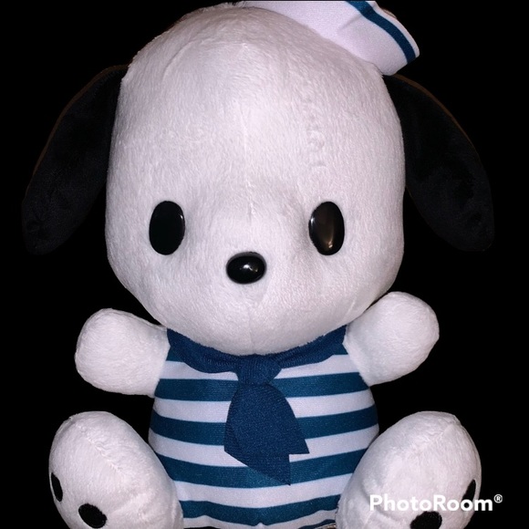 NEW HTF Kawaii Sanrio Pochacco in Swimsuit with Sailor Hat Big Plush From Japan - Picture 2 of 13